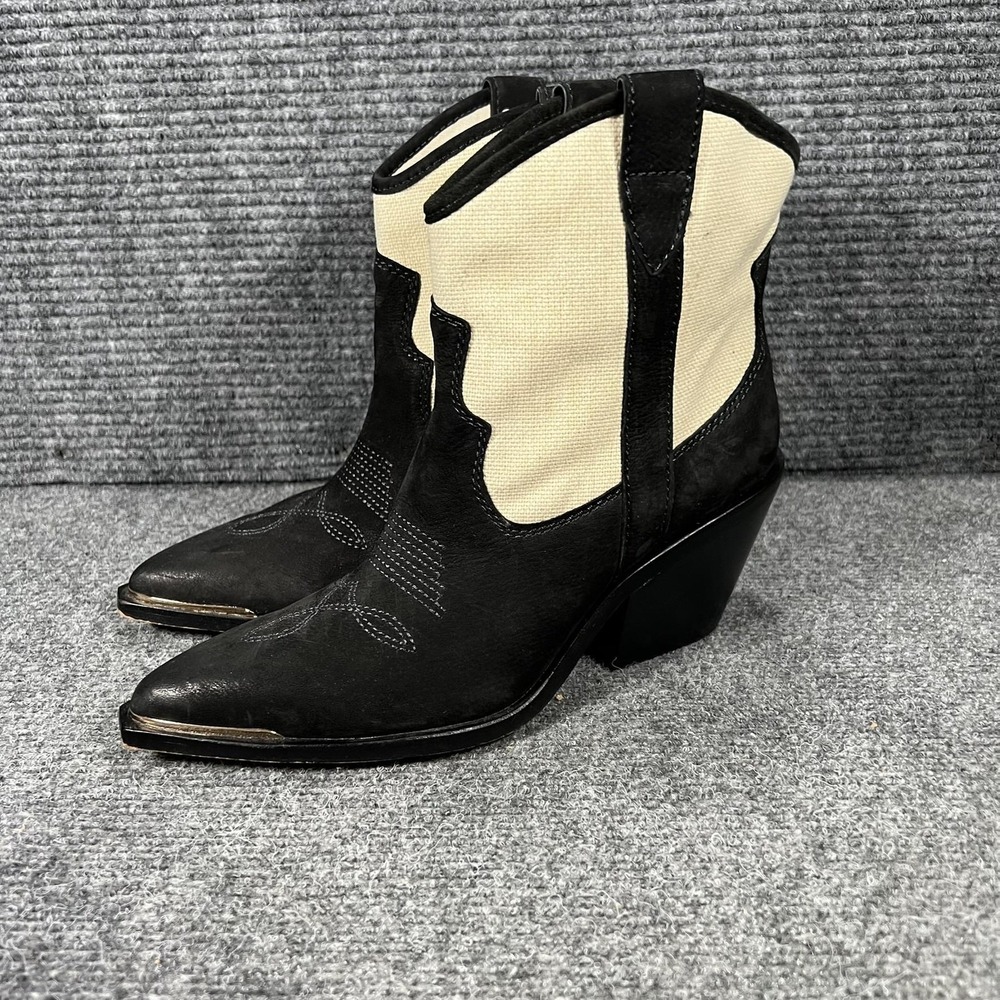 Dolce Vita Boots Womens Size 8.5 Black‎ Suede Western Ankle Pointed Toe